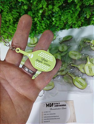 Chaveiro formato raquete Beach Tennis