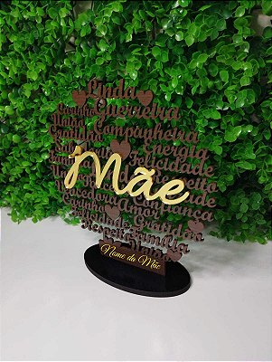 Dia das Mães - Troféu decorativo em mdf e acrilico
