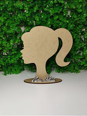 Centro de Mesa Barbie em mdf cru com nome personalizado
