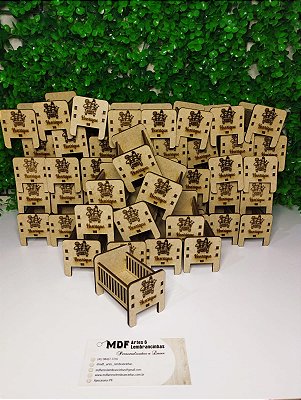 Mini Bercinho Lembrancinha chá de bebê 4,5cm x 6,6cm x 5cm