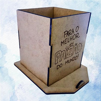 Dia dos Pais -  Porta canetas com Suporte de Celular