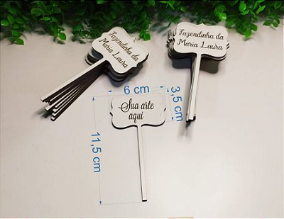 Plaquinhas em mdf Branco 3mm 11,5cm x 6cm