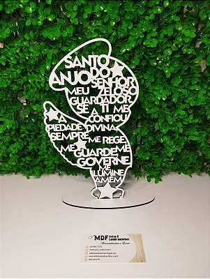 Anjo da guarda em mdf