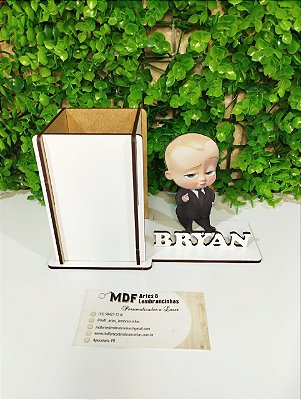 Porta canetas O Poderoso Chefinho lembrancinha aniversário