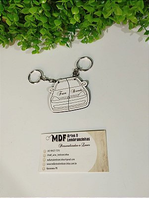 Kit 2 Chaveiros formato carro personalizados a laser