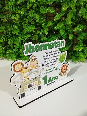 Centro de Mesa Safari Personalizado uv digital