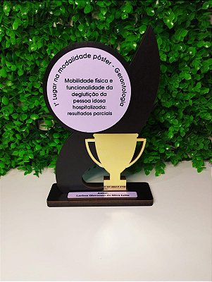 Trofeu personalizado em mdf - Cód. MDF036
