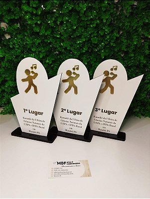 Trofeu personalizado em mdf - Cód. MDF041