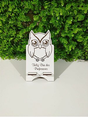 Dia dos Professores - Suporte para celular em mdf branco