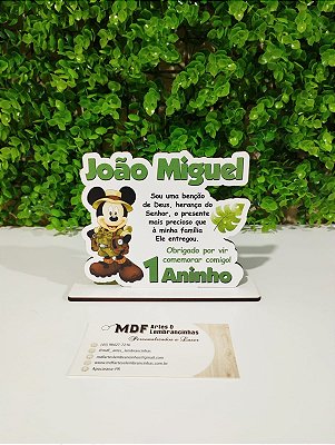 Centro de Mesa Mickey Safari Personalizado uv digital