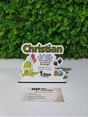 Centro de Mesa Baby Dino Personalizado uv digital