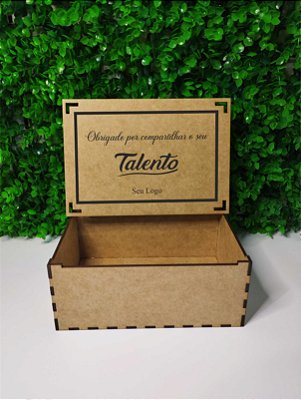 Dia do Trabalho - Caixa com tampa personalizada Talento
