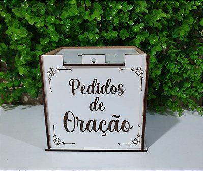 Cofre Urna Pedidos de Oração, Oferta, Dízimo etc, tamanho 12x12x12xm