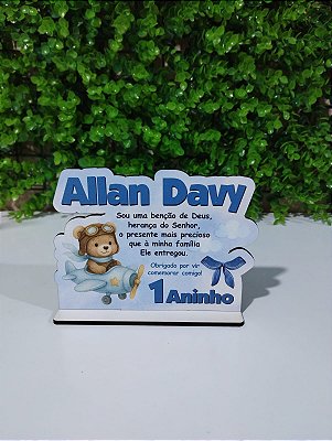 Centro de Mesa Ursinho Aviador