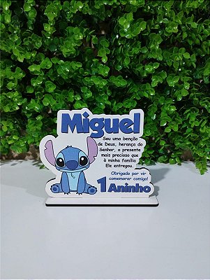 Centro de Mesa Stitch Azul