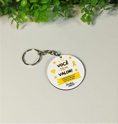 Chaveiros Setembro Amarelo Você tem valor