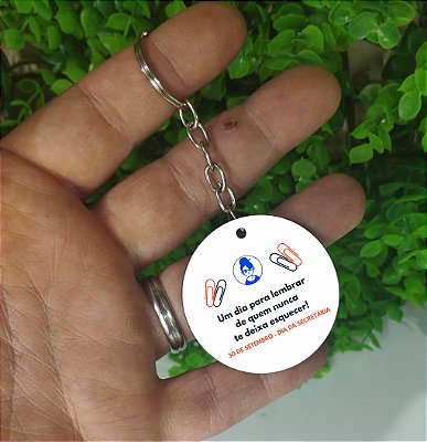 Dia da Secretária - Chaveiros em mdf personalizado (Modelo 3)