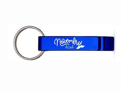 Chaveiro Abridor Novembro Azul personalizado a laser