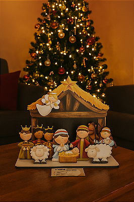 Presepio Decoração Enfeite de Natal em mdf 6mm