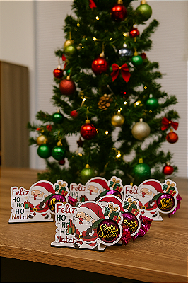 Lembrancinha Porta Bombom de Natal em mdf - NÃO ACOMPANHA O BOMBOM