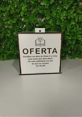 Cofre Urna de Oferta tamanho 12x12x12xm