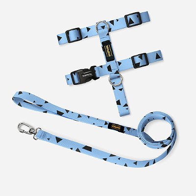 Kit Azul com Triângulos - Peitoral H com Guia