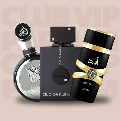 Kit de Decants dos perfumes árabes mais famosos - Fakhar, Club de Nuit e Asad