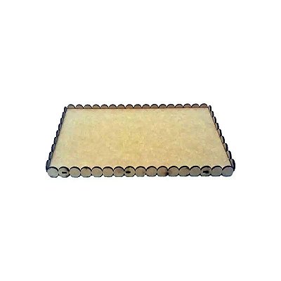 Trio Bandeja Lateral Para Pérolas 1 Fileira Mdf Crú