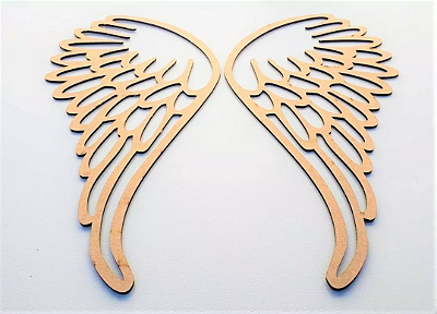 Par Asas Anjo Vazada Batizado Aplique Em Mdf 3mm Parede