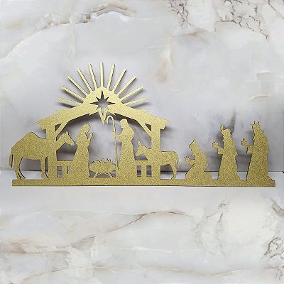 Quadro Placa, Guirlanda, Enfeite de Porta, Presépio, Natal Mdf Cortado a Laser Várias Cores