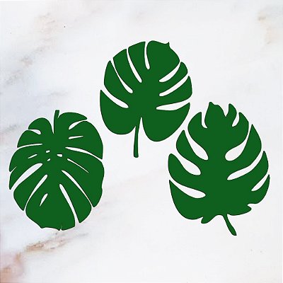 Folhas Costela de Adão Placas Grande em Mdf Corte Laser Kit com 3.