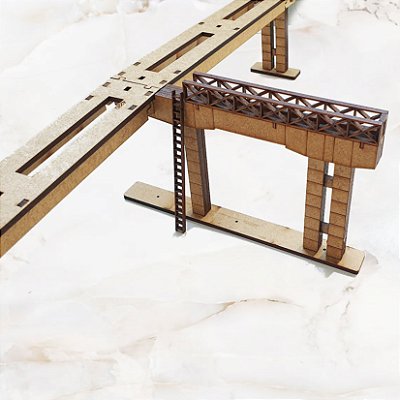 Coluna com Deslocamento Lateral Dupla para Rampa Ferreomodelismo escala HO 1/87 MAQUETES DIORAMAS