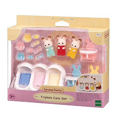 CONJUNTO CUIDA NDO DE TRIGÊMEOS SYLVNIAN FAMILIES  - 5532 EPOCH.