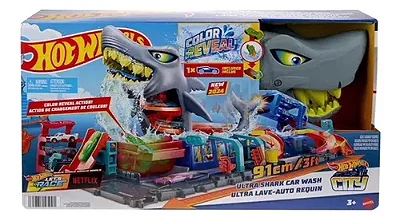Hot wheels city - pista lava rapido mega tubarão - Mattel - HTN82