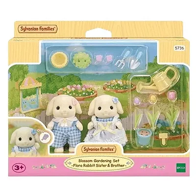 Sylvanian Families Conjunto de Jardinagem Irmã e Irmão Coelhos Florais - Epoch - 5736