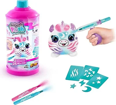 Airbrush Plush Mini Pelúcia Surpresa Para Pintar Fun F0218-5