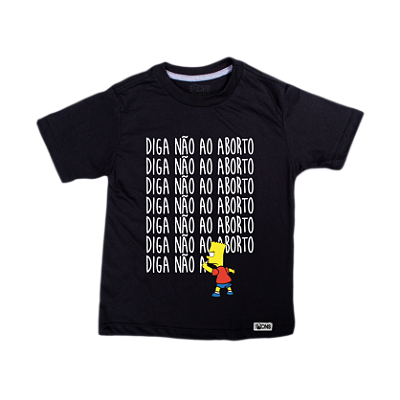 Camiseta Infantil Diga não ao aborto ref 121