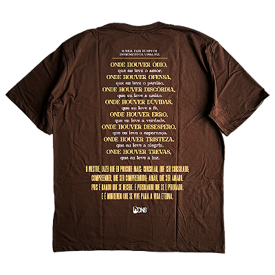Camiseta Oversized UseDons São Francisco de Assis - Marrom ref 3178