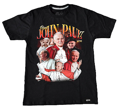 Camiseta Papa São João Paulo II - Preto ref 3196