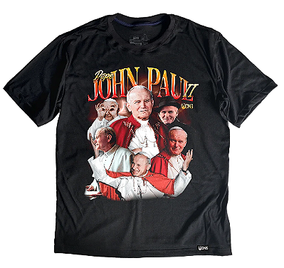 Camiseta Oversized Papa São João Paulo II - Preto ref 3196