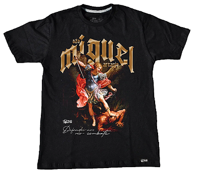 Camiseta São Miguel Arcanjo - Preto ref 3222