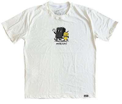 Camiseta Oversized Caixa Preta e Copo Amarelo - Off White ref 3217