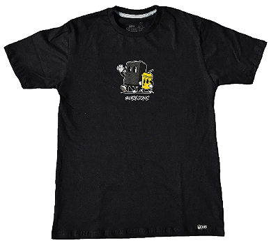 Camiseta Caixa Preta e Copo Amarelo - Preto ref 3217