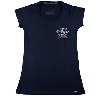 Baby Look Sê Simples - São Josemaria Escrivá - Azul Marinho ref 3234