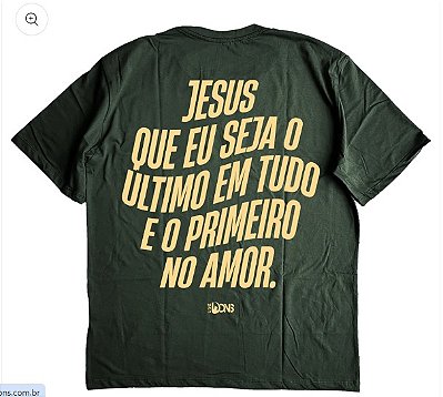 Camiseta Oversized Jesus que eu seja - Verde ref 3235