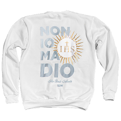 Moletom Gola Careca Não eu, mas Deus - São Carlo Acutis ref 3232