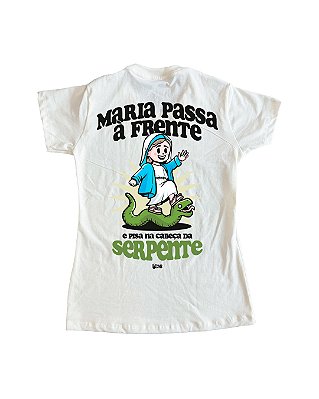 Baby Look Maria passa à frente Retrô - Off-White ref 3249