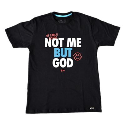 Camiseta Carlo Acutis Não eu, mas Deus - Preto ref 3252