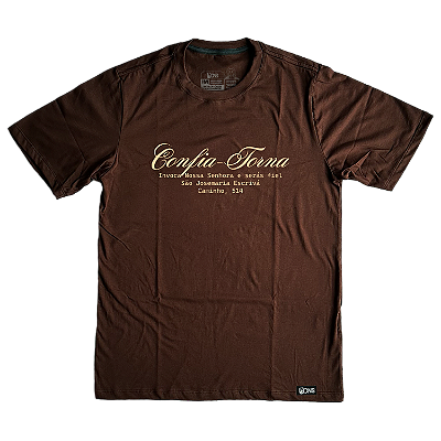 Camiseta Confia, Torna, Invoca - Marrom ref 3233