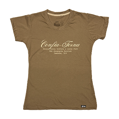 Baby Look Confia, Torna, Invoca - Mocha ref 3233